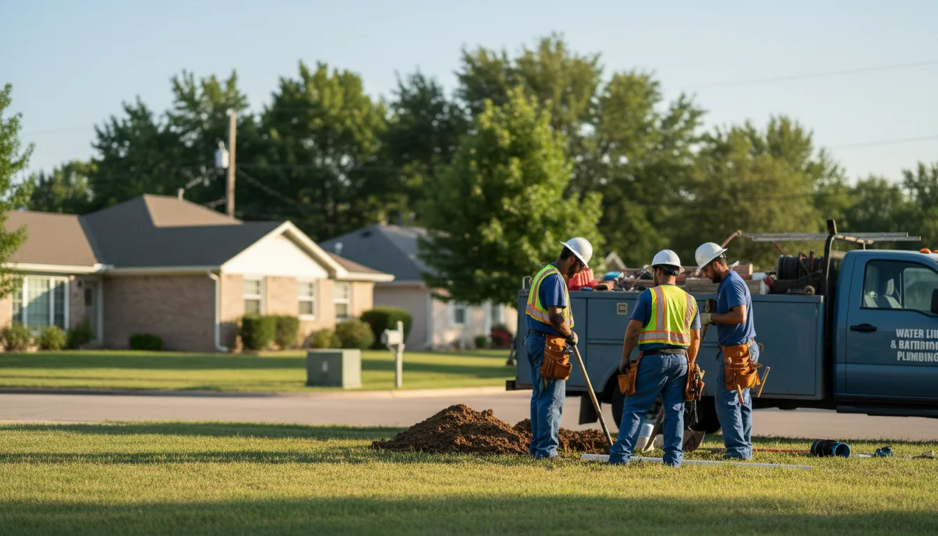 Residential water line and bathroom plumbing service in Buckner, AR